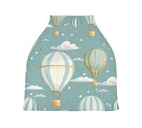 Lyeorm Hot Air Balloon Car Seat Covers for Babies Breathable Nursing Breastfeeding Cover Multi-Use Infant Carseat Canopy and Stroller Cover for Boys Girls