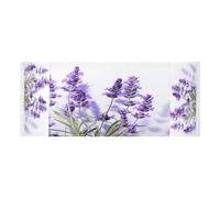 Lyeorm Lavender Flower Washer and Dryer Covers for the Top, Fridge Dust Cover, Waterproof Washing Machine Cover with Storage Pocket for Kitchen Laundry Home