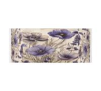 Lyeorm Lavender Flowers Washer and Dryer Covers for the Top, Fridge Dust Cover, Waterproof Washing Machine Cover with Storage Pocket for Kitchen Laundry Home