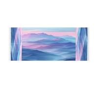 Lyeorm Layered Mountains Washer and Dryer Covers for the Top, Fridge Dust Cover, Waterproof Washing Machine Cover with Storage Pocket for Kitchen Laundry Home