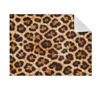 Lyeorm Leopard Print Brown Double Layer Baby Blanket Soft Breathable Plush Throw Blanket with Dotted Backing for Boys Girls Infant Toddler, 31 x 41 Inch