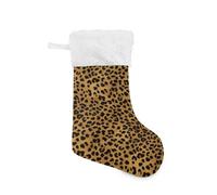 Lyeorm Leopard Print Christmas Stockings 18" Large with Plush Cuff