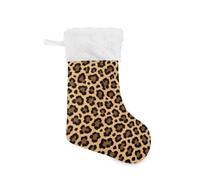 Lyeorm Leopard Print Christmas Stockings 18" Large with Plush Cuff