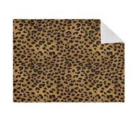 Lyeorm Leopard Print Double Layer Baby Blanket Soft Breathable Plush Throw Blanket with Dotted Backing for Boys Girls Infant Toddler, 31 x 41 Inch