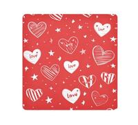 Lyeorm Love Heart Self-Adhesive Magic Cloth Makeup Bag Portable Cosmetic Bag Protective Wrap for Laptop Camera Lens, 13.8 X 13.8 Inch