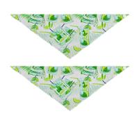 Lyeorm Mojito Cocktail Dog Bandanas 2PCS Washable Kerchief Scarf Reversible Triangle Bibs for Small Medium Large Dogs & Pet