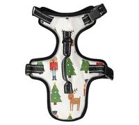 Lyeorm Nutcracker Soldiers Dog Harness Adjustable Soft Oxford Pet Vest No Pull Reflective Dog Vest Harness with Handle for Walking Training, S