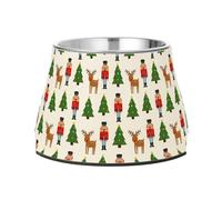 Lyeorm Nutcracker Soldiers Elevated Dog Bowls, Non-Slip Stainless Steel Raised Dog Food Bowl for Small Medium Large Pet