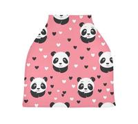 Lyeorm Panda Face Car Seat Covers for Babies Breathable Nursing Breastfeeding Cover Multi-Use Infant Carseat Canopy and Stroller Cover for Boys Girls