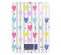 Lyeorm Pastel Colored Hearts Food Scale Digital Kitchen Scale Weight Grams and Ounces for Cooking Baking with 4 Units & LCD Display