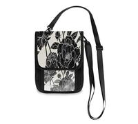 Lyeorm Peony Flowers Travel Neck Wallet RFID Blocking Travel Document Organizer Pouch Lightweight Passport Holder Wallet for Men and Women