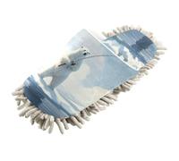Lyeorm Polar Bear Microfiber Cleaning Slippers Washable Floor Mop Slippers Men and Women House Dusting Slippers - M