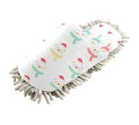 Lyeorm Polar Bears Microfiber Cleaning Slippers Washable Floor Mop Slippers Men and Women House Dusting Slippers - M