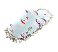 Lyeorm Polar Bears Wearing Scarves Microfiber Cleaning Slippers Washable Floor Mop Slippers Men and Women House Dusting Slippers - M