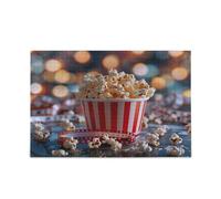 Lyeorm Popcorn Sits on The Table Jigsaw Puzzle for Kids Adults 500 Piece Wooden Puzzle Educational Games Toy Gifts Home Decor