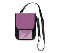 Lyeorm Radiant Orchid Purple Travel Neck Wallet RFID Blocking Travel Document Organizer Pouch Lightweight Passport Holder Wallet for Men and Women