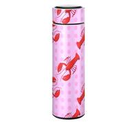 Lyeorm Red Lobsters Insulated Water Bottle 17oz Reusable Double Walled Vacuum Stainless Steel Water Bottles, Leak Proof & BPA-Free
