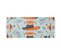 Lyeorm Red Pandas Washer and Dryer Covers for the Top, Fridge Dust Cover, Waterproof Washing Machine Cover with Storage Pocket for Kitchen Laundry Home