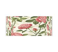 Lyeorm Red Roses with Green Leaves Washer and Dryer Covers for the Top, Fridge Dust Cover, Waterproof Washing Machine Cover with Storage Pocket for Kitchen Laundry Home