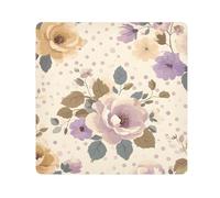 Lyeorm Retro Flowers Self-Adhesive Magic Cloth Makeup Bag Portable Cosmetic Bag Protective Wrap for Laptop Camera Lens, 17.7 X 17.7 Inch