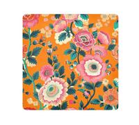 Lyeorm Retro Flowers Self-Adhesive Magic Cloth Makeup Bag Portable Cosmetic Bag Protective Wrap for Laptop Camera Lens, 17.7 X 17.7 Inch