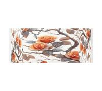 Lyeorm Rose Branch Washer and Dryer Covers for the Top, Fridge Dust Cover, Waterproof Washing Machine Cover with Storage Pocket for Kitchen Laundry Home