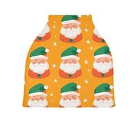 Lyeorm Santa Claus Faces Car Seat Covers for Babies Breathable Nursing Breastfeeding Cover Multi-Use Infant Carseat Canopy and Stroller Cover for Boys Girls