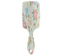 Lyeorm Shabby Chic Flowers Hair Brush Wet Dry Detangling Brush for Women Men Soft Bristles for Straight Curly Thick Hair