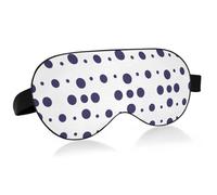 Lyeorm Sleep Mask Blue Polka Dots Eye Mask Soft Breathable Eye Cover Blackout Blindfold with Adjustable Strap for Men Women Travel, Nap