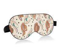 Lyeorm Sleep Mask Colorful Cowboy Hats Eye Mask Soft Breathable Eye Cover Blackout Blindfold with Adjustable Strap for Men Women Travel, Nap