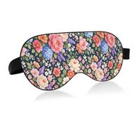 Lyeorm Sleep Mask Floral Digital Print Eye Mask Soft Breathable Eye Cover Blackout Blindfold with Adjustable Strap for Men Women Travel, Nap