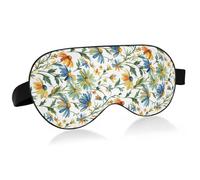 Lyeorm Sleep Mask Spring Abstract Floral Eye Mask Soft Breathable Eye Cover Blackout Blindfold with Adjustable Strap for Men Women Travel, Nap