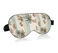 Lyeorm Sleep Mask Summer Elements Eye Mask Soft Breathable Eye Cover Blackout Blindfold with Adjustable Strap for Men Women Travel, Nap