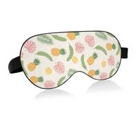 Lyeorm Sleep Mask Tropical Elements Eye Mask Soft Breathable Eye Cover Blackout Blindfold with Adjustable Strap for Men Women Travel, Nap