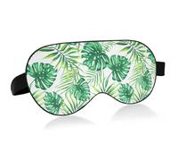 Lyeorm Sleep Mask Tropical Leaves Eye Mask Soft Breathable Eye Cover Blackout Blindfold with Adjustable Strap for Men Women Travel, Nap