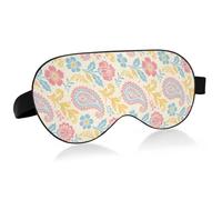 Lyeorm Sleep Mask Vintage Paisley Eye Mask Soft Breathable Eye Cover Blackout Blindfold with Adjustable Strap for Men Women Travel, Nap