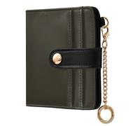 Lyeorm Small Wallet Women Leather Bifold Wallet with Zipper Coin Pocket & ID Window RFID Blocking Card Holder for Women, Chocolate Color