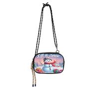 Lyeorm Snowman Wearing Red Scarf Crossbody Bags for Women Cell Phone Wallet Purses Small Shoulder Bag with Adjustable Shoulder Strap
