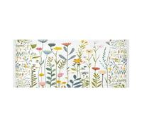 Lyeorm Spring Wildflower Washer and Dryer Covers for the Top, Fridge Dust Cover, Waterproof Washing Machine Cover with Storage Pocket for Kitchen Laundry Home