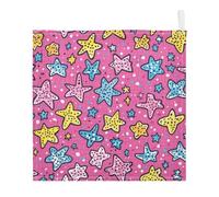 Lyeorm Star Print Baby Washcloths, Soft and Absorbent Wash Cloths, Baby Bath Towel, Face Towel for Newborns, Infants, 3 Pack, 12x12 inches