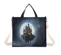 Lyeorm Starry Night Sky Tote Bag for Women, Corduroy Tote Bags Crossbody Bag Shoulder Handbag Messenger Bag, M