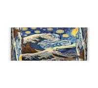 Lyeorm Stars and Clouds Washer and Dryer Covers for the Top, Fridge Dust Cover, Waterproof Washing Machine Cover with Storage Pocket for Kitchen Laundry Home