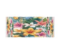 Lyeorm Tropical Flowers Washer and Dryer Covers for the Top, Fridge Dust Cover, Waterproof Washing Machine Cover with Storage Pocket for Kitchen Laundry Home