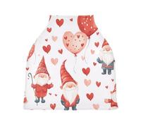 Lyeorm Valentine's Day Gnomes Car Seat Covers for Babies Breathable Nursing Breastfeeding Cover Multi-Use Infant Carseat Canopy and Stroller Cover for Boys Girls