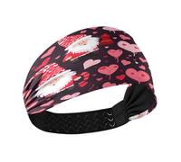 Lyeorm Valentines Day Gnomes Headbands for Women Non Slip Fashion Sports Hair Bands Soft Elastic Wide Hair Wrap for Workout Yoga Running