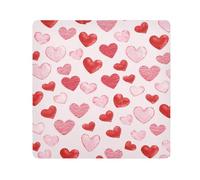 Lyeorm Valentines Hearts Self-Adhesive Magic Cloth Makeup Bag Portable Cosmetic Bag Protective Wrap for Laptop Camera Lens, 13.8 X 13.8 Inch