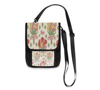 Lyeorm Valentines Rose Tulip Flower Travel Neck Wallet RFID Blocking Travel Document Organizer Pouch Lightweight Passport Holder Wallet for Men and Women