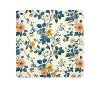 Lyeorm Vintage Flowers Self-Adhesive Magic Cloth Makeup Bag Portable Cosmetic Bag Protective Wrap for Laptop Camera Lens, 21.7 X 21.7 Inch