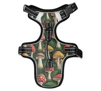 Lyeorm Vivid Mushrooms Dog Harness Adjustable Soft Oxford Pet Vest No Pull Reflective Dog Vest Harness with Handle for Walking Training, S