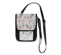 Lyeorm Watercolor Butterflies Travel Neck Wallet RFID Blocking Travel Document Organizer Pouch Lightweight Passport Holder Wallet for Men and Women